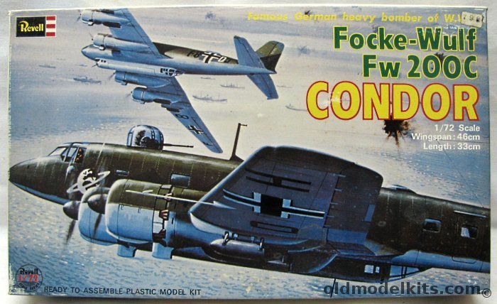 Revell 1/72 Focke-Wulf FW-200C Condor - Japan Issue - KG40 (F8+DH) Bordeaux 1940 / SG+KR (Unit Unknown), H204 plastic model kit